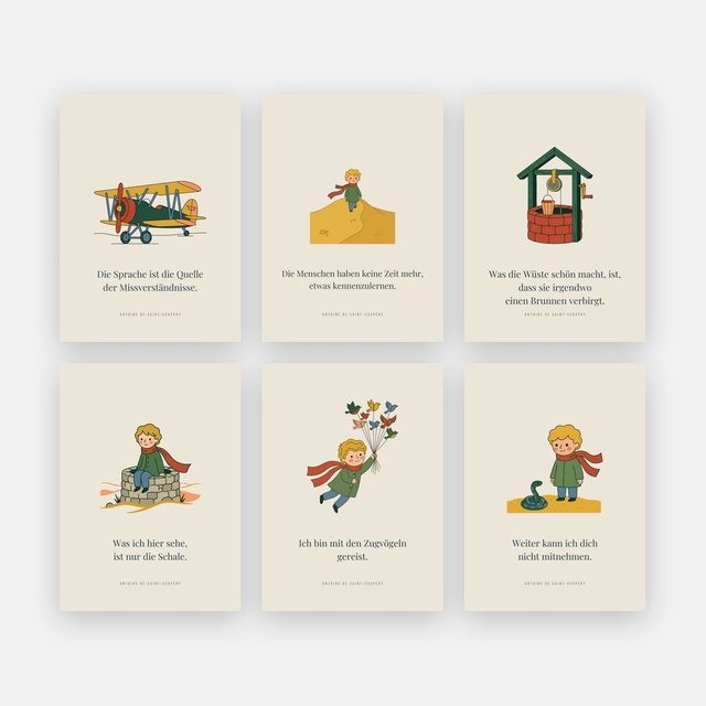 Kleiner Prinz 6er-Set – Die Reise – Motiv